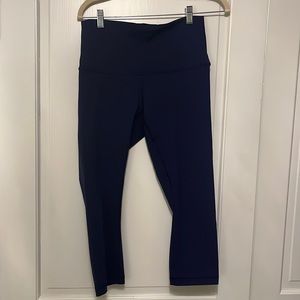 Lululemon navy crop leggings size 10